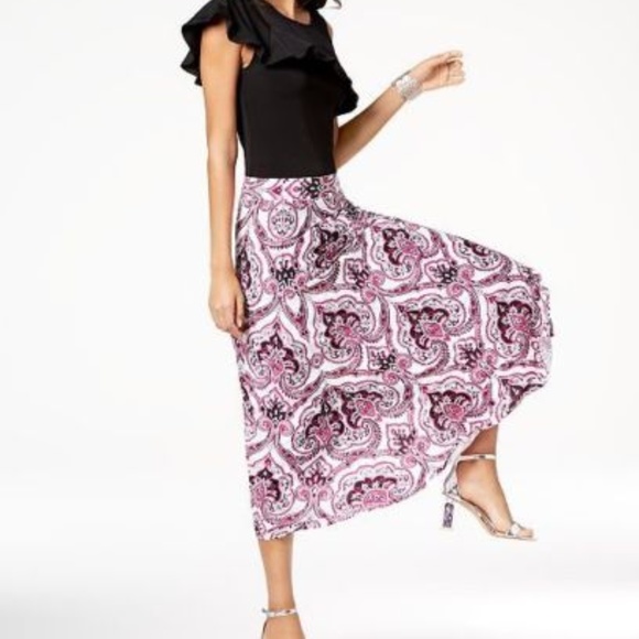 womens Printed Maxi Skirt Prancing Paisley ret $90 - Picture 2 of 3